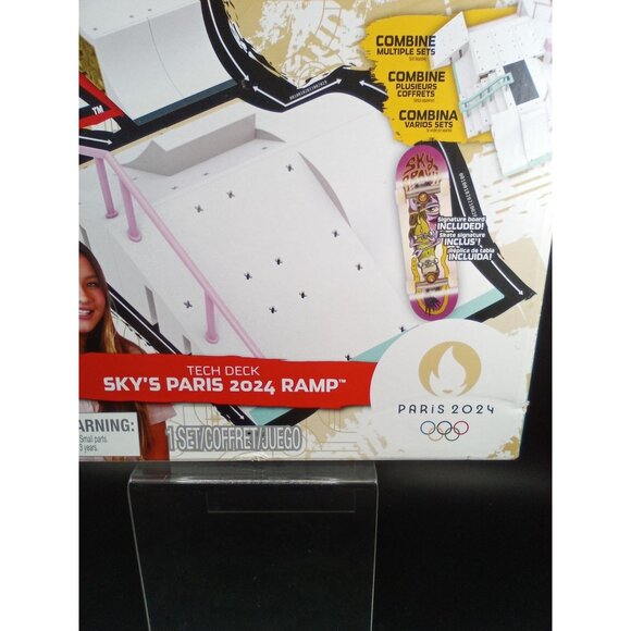 Tech Deck Skys Paris 2024 Ramp Olympic Skateboarding Fingerboard Set W/Board - Picture 5 of 9